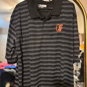 Men's Black Striped Polo Shirt - XXL